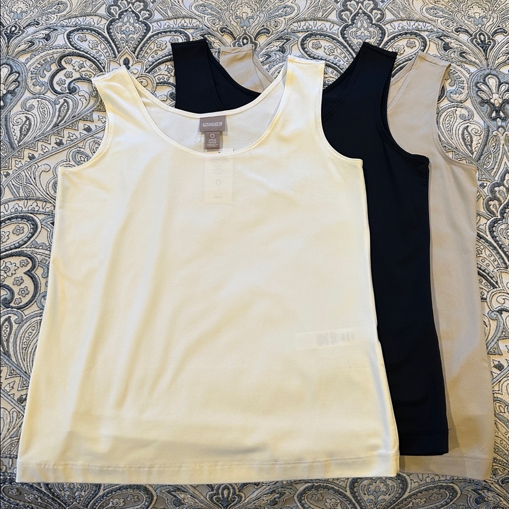 Set of 3 Chico’s Sleeveless Tank - Size 0